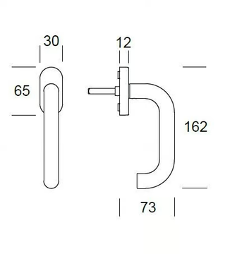 STOCCOLMA - DK stainless steel window handle on rose by Reguitti - view 3