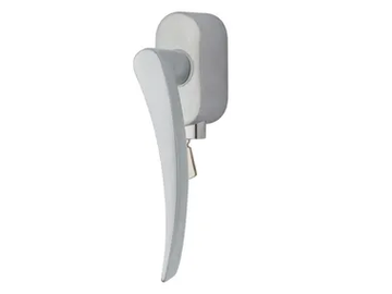 APRI - Brass window handle with lock on rose by Reguitti - view 2