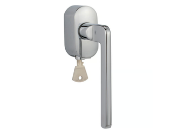 Q-10 - Brass window handle with lock on rose by Reguitti - view 2