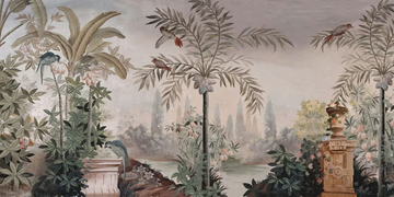 JARDIN AUX OISEAUX COULEUR - Landscape wallpaper by Ressource - view 3