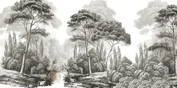 MISTRAL GRISAILLE - Landscape wallpaper by Ressource - view 3