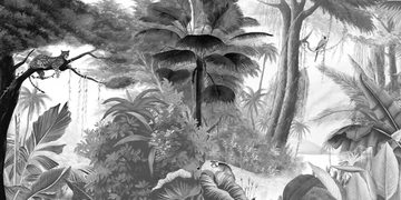 PARADIS DES TROPIQUES NOIR & BLANC - Landscape wallpaper by Ressource - view 3