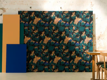 PLISSENLIT - Wallpaper with floral pattern by Ressource - view 2
