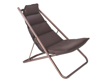 FOLD - Recliner fabric and stainless steel deck chair by Rever - view 2