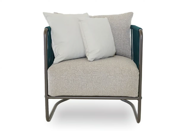 LEVANTE - Sled base garden armchair with armrests by Rever - view 3