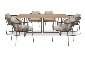 LEVANTE - Rectangular wooden garden table by Rever - view 3