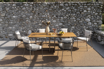 LEVANTE - Rectangular wooden garden table by Rever - view 3