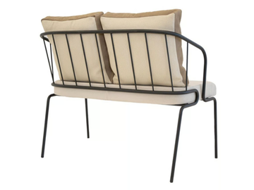 PIETRASANTA - Steel garden bench with back by Rever - view 3