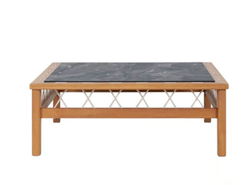 ZENIT - Square iroko garden side table by Rever - view 2
