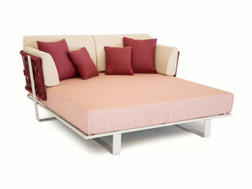 VIAREGGIO - Fabric and steel garden daybed by Rever - view 2