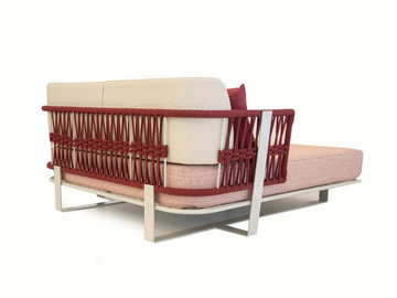 VIAREGGIO - Fabric and steel garden daybed by Rever - view 3