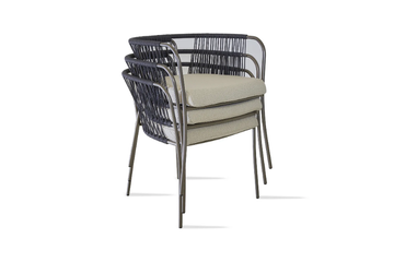 LEVANTE - Stackable garden chair with armrests by Rever - view 3