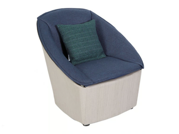 DUVET - Upholstered fabric and Batyline® garden armchair by Rever - view 2