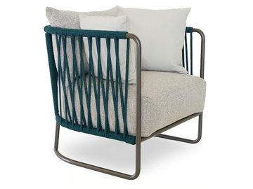 LEVANTE - Sled base garden armchair with armrests by Rever - view 2