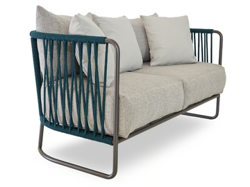 LEVANTE - 2 seater sled base garden sofa by Rever - view 2