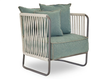 LEVANTE VELVET ROPE - Sled base garden armchair with armrests by Rever - view 2