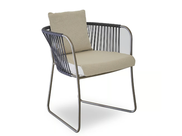 LEVANTE - Sled base garden chair with armrests by Rever - view 2