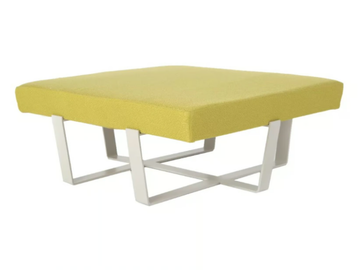 VIAREGGIO - Square fabric and steel garden pouf by Rever - view 2