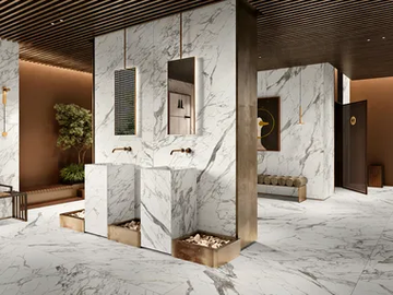 LIGHT XL CALACATTA CLASSIC - Porcelain stoneware wall/floor tiles with marble effect by Revigrés - view 2