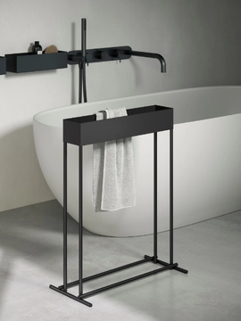 HOLE - Freestanding oval Korakril™ Ice White bathtub by Rexa - view 3