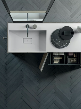 HI-LINE - Corian® vanity unit with integrated washbasin by Rexa - view 3