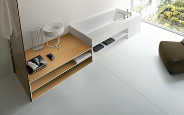 DAY - Rectangular Corian® bathtub by Rexa - view 3