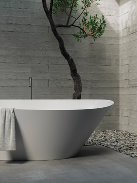 FONTE - Asymmetric freestanding Korakril™ bathtub by Rexa - view 3