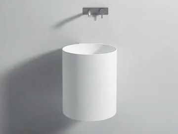 UNICO - Wall-mounted Corian® washbasin by Rexa - view 2