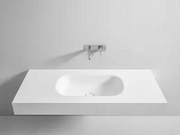 HAMMAM - Wall-mounted Korakril™ washbasin with integrated countertop by Rexa - view 2
