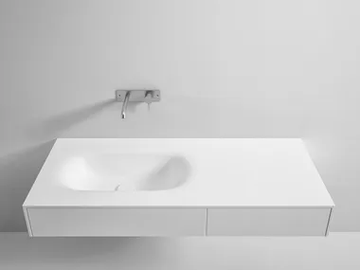 TERMOFORMATO - Wall-mounted Corian® washbasin with drawers by Rexa - view 2