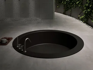 ROTONDA MAXI - Round built-in Corian® bathtub by Rexa - view 2
