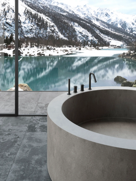 ROTONDA MAXI - Freestanding round Corian® bathtub by Rexa - view 3