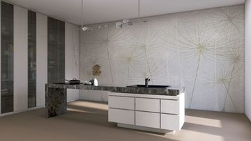 DANDELION - Panoramic wallpaper with floral pattern by Rimura - view 3