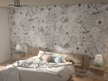 FLOWERING - Panoramic wallpaper with floral pattern by Rimura - view 2