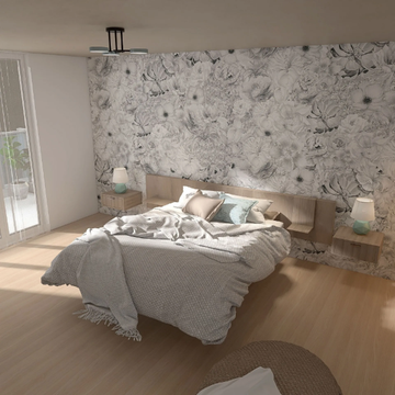 FLOWERING - Panoramic wallpaper with floral pattern by Rimura - view 3