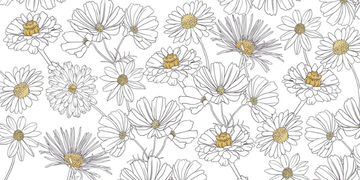 MARGARIDA - Panoramic wallpaper with floral pattern by Rimura - view 3