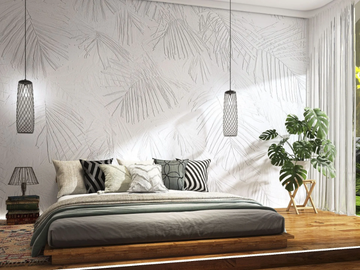 WHITENESS - Wallpaper with floral pattern by Rimura - view 2