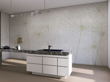 DANDELION - Panoramic wallpaper with floral pattern by Rimura - view 2