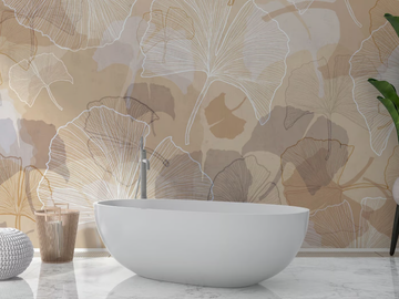 GINKGO - Panoramic wallpaper with floral pattern by Rimura - view 2