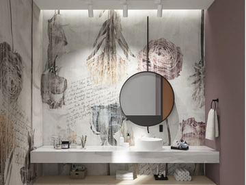 ROMANCE - Panoramic wallpaper with floral pattern by Rimura - view 2
