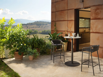 CAPRI - High garden stool with footrest by Roberti - view 3