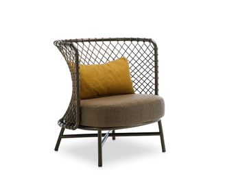 CHARME - Armchair woven with polyester rope by Roberti - view 3