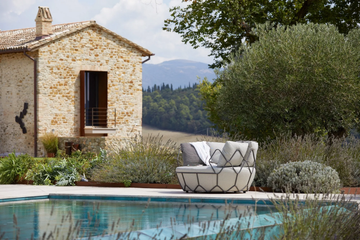 GRAVITY - 2 seater fabric garden sofa by Roberti - view 3