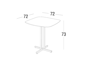 KEY WEST - Square aluminium garden table by Roberti - view 3