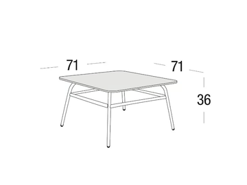 PORTOFINO - Square garden side table by Roberti - view 3