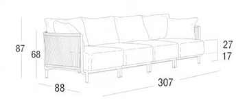 QUEEN - 4-Seater woven with polyester rope by Roberti - view 3