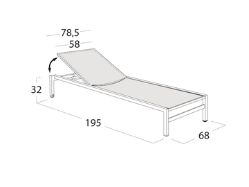 SAMBA RIO - Aluminium sun lounger by Roberti - view 3