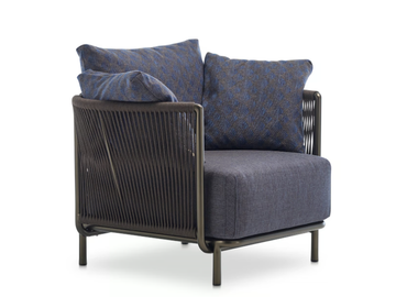 QUEEN - Armchair woven with polyester rope by Roberti - view 3