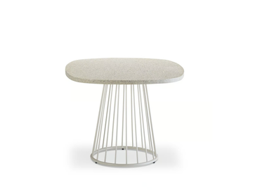 CHARME - Marble grit high side table by Roberti - view 2