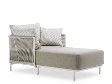 QUEEN - Chaise longue woven with polyester rope by Roberti - view 2